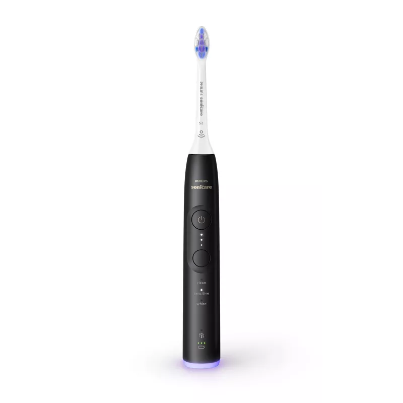 Philips Sonicare 6500 Series HX7411/02 escova de dentes elétrica sónica com app, 62.000 movimentos/min, sensor de pressão, temporizador, preta