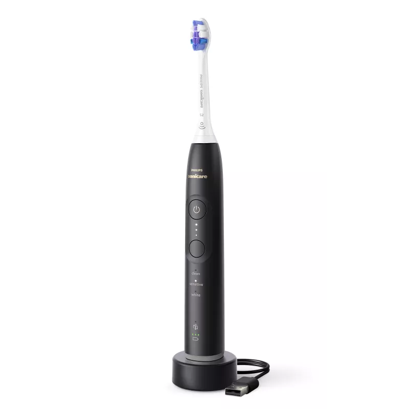 Philips Sonicare 6500 Series HX7411/02 escova de dentes elétrica sónica com app, 62.000 movimentos/min, sensor de pressão, temporizador, preta