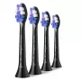 Cabeças de escova Philips HX6054/88 — pack de 4, cerdas extra macias, preto