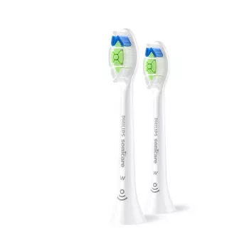 Cabeças de escova Philips HX6062/87 substituição pack de 2, cerdas médias, branco