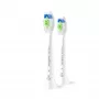 Cabeças de escova Philips HX6062/87 substituição pack de 2, cerdas médias, branco