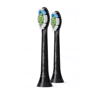 Philips Sonicare Optimal White HX6062/88 pack de 2 escovas de substituição, 2 unid., preto, 3 meses, médio, 62000 movimentos por minuto, Philips