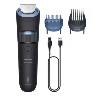 Aparador de barba Philips BT3665/15 com lâminas em metal maciço, 0,5–20 mm, 40 níveis, sem fios, preto