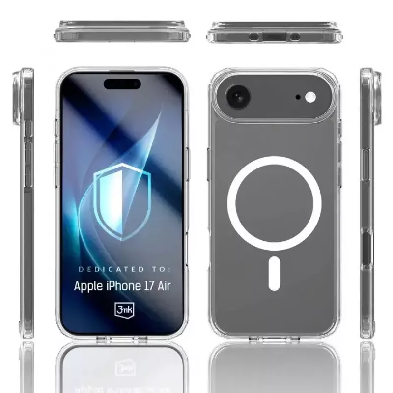 Capa 3MK para Apple iPhone 17 Air – capa transparente TPU/PU, compatível com ecrã de 6,5 polegadas (16,5 cm)
