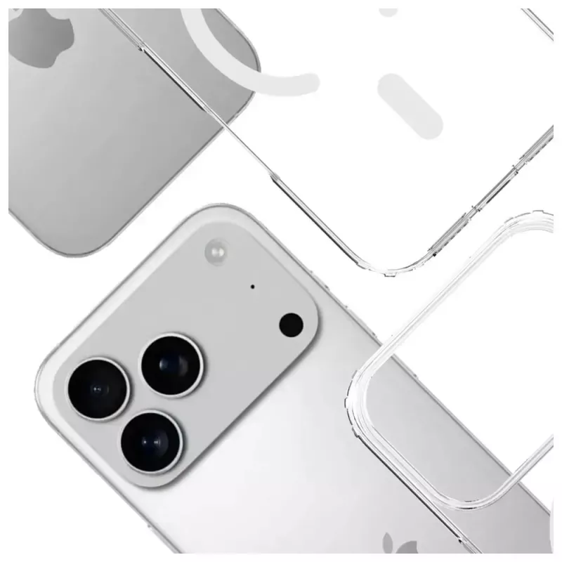 Capa de proteção 3MK Armor MagCase para Apple iPhone 17 Pro, fixação magnética, transparente/fumado