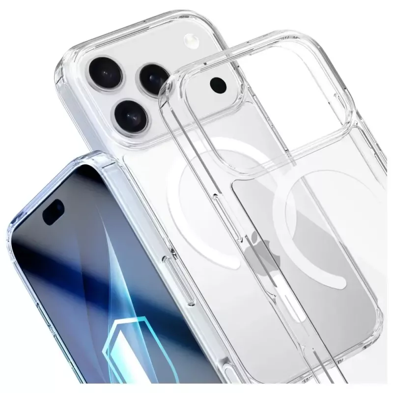 Capa de proteção 3MK Armor MagCase para Apple iPhone 17 Pro, fixação magnética, transparente/fumado