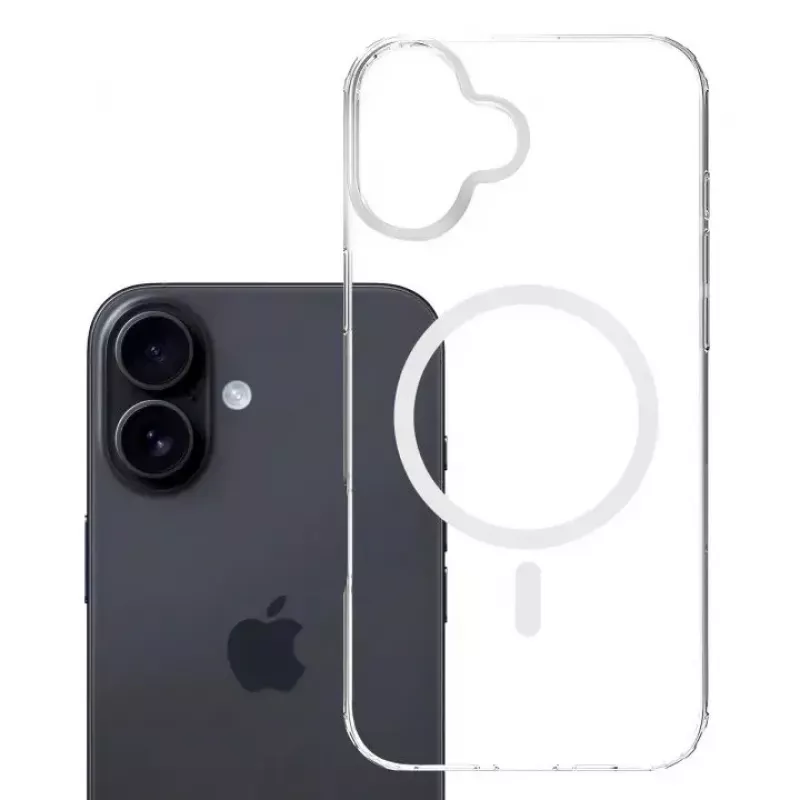 3mk Armor MagCase capa para Apple iPhone 17, compatível com MagSafe, capa traseira de TPU, cantos reforçados, transparente