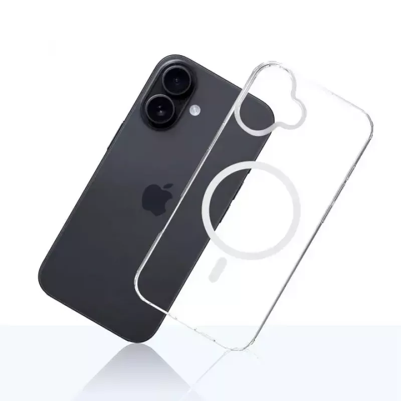3mk Armor MagCase capa para Apple iPhone 17, compatível com MagSafe, capa traseira de TPU, cantos reforçados, transparente