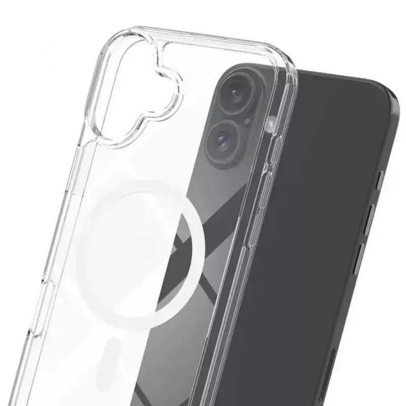 3mk Armor MagCase capa para Apple iPhone 17, compatível com MagSafe, capa traseira de TPU, cantos reforçados, transparente