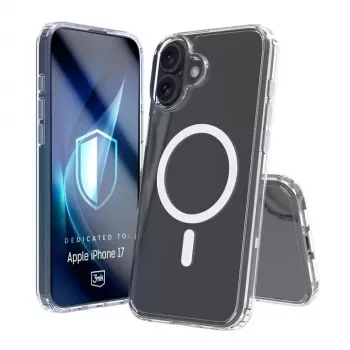 Capa de telemóvel 3MK para Apple iPhone 17, capa transparente TPU/PU, para ecrã de 6,3 polegadas (16 cm)