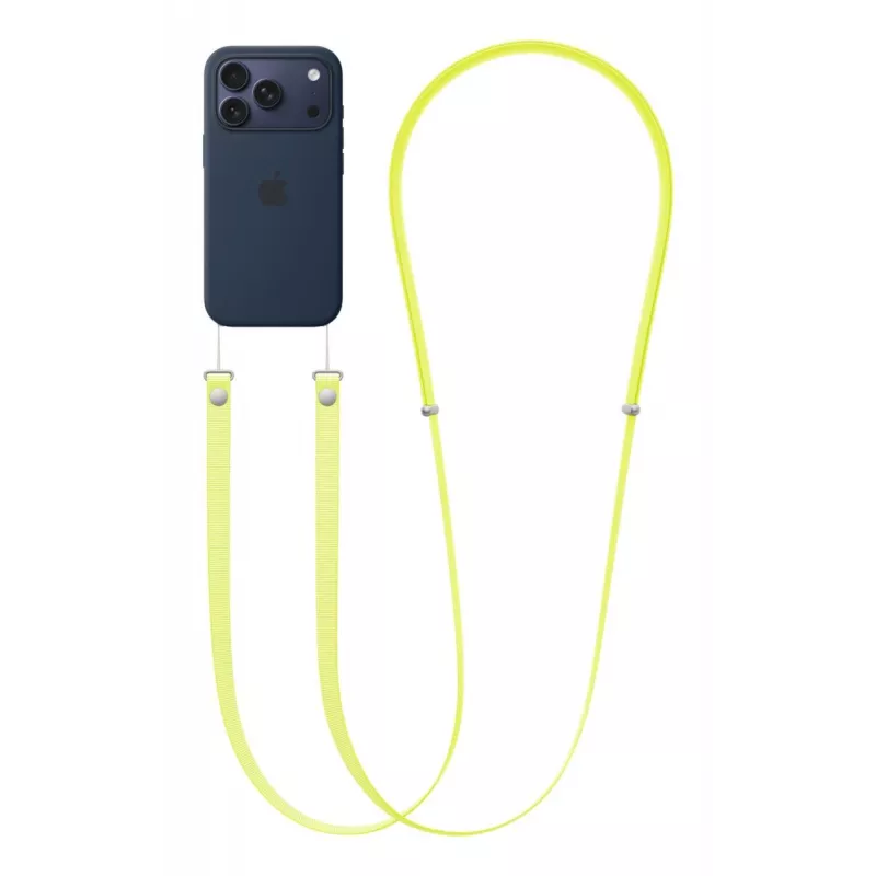 Correia de tiracolo Apple Crossbody Strap amarelo néon 2,08 m rPET aço inoxidável