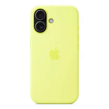 Capa Apple iPhone 17 Silicone Case com MagSafe amarelo néon