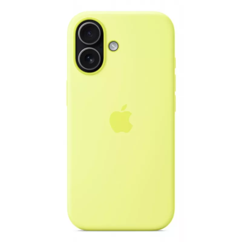 Capa Apple iPhone 17 Silicone Case com MagSafe amarelo néon