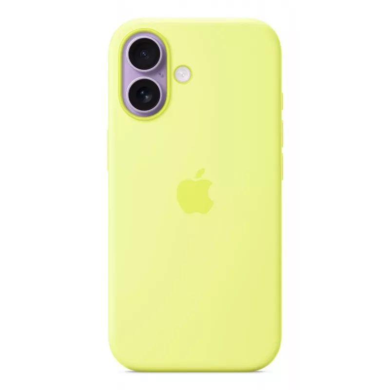 Capa Apple iPhone 17 Silicone Case com MagSafe amarelo néon