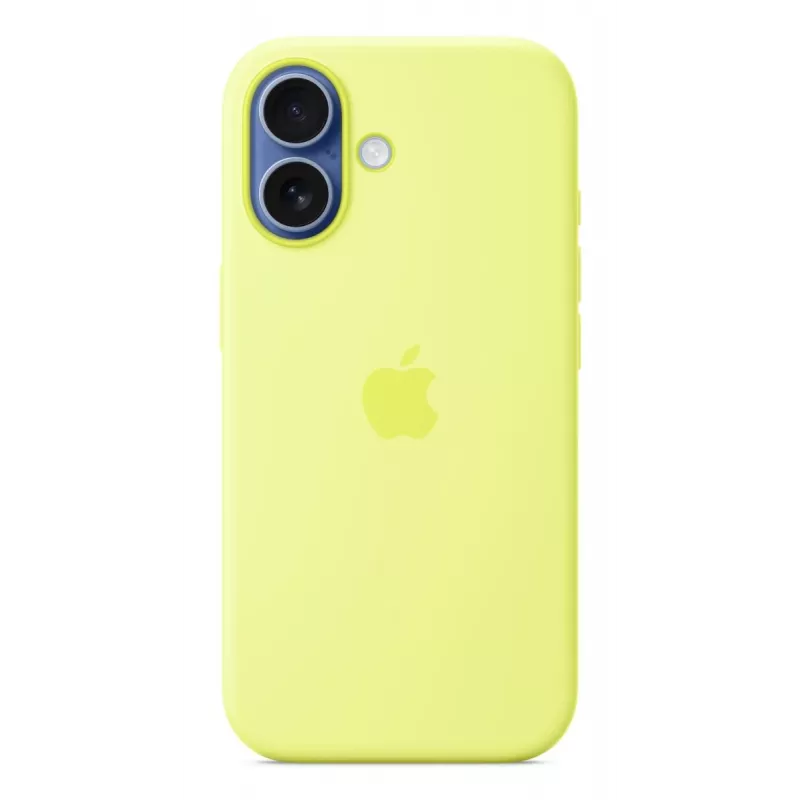 Capa Apple iPhone 17 Silicone Case com MagSafe amarelo néon