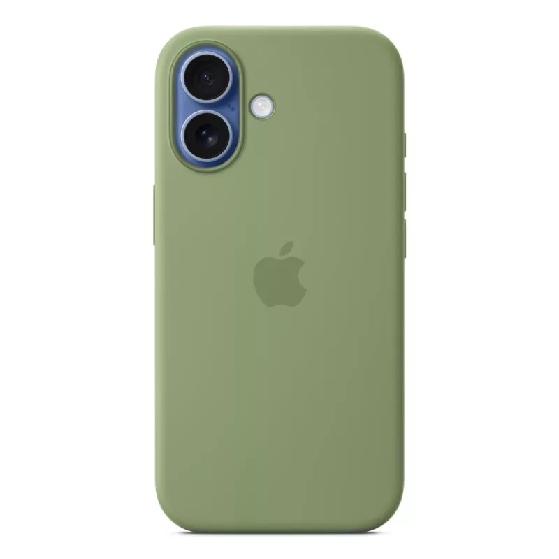 Capa de silicone Apple iPhone 17 MagSafe Light Moss verde