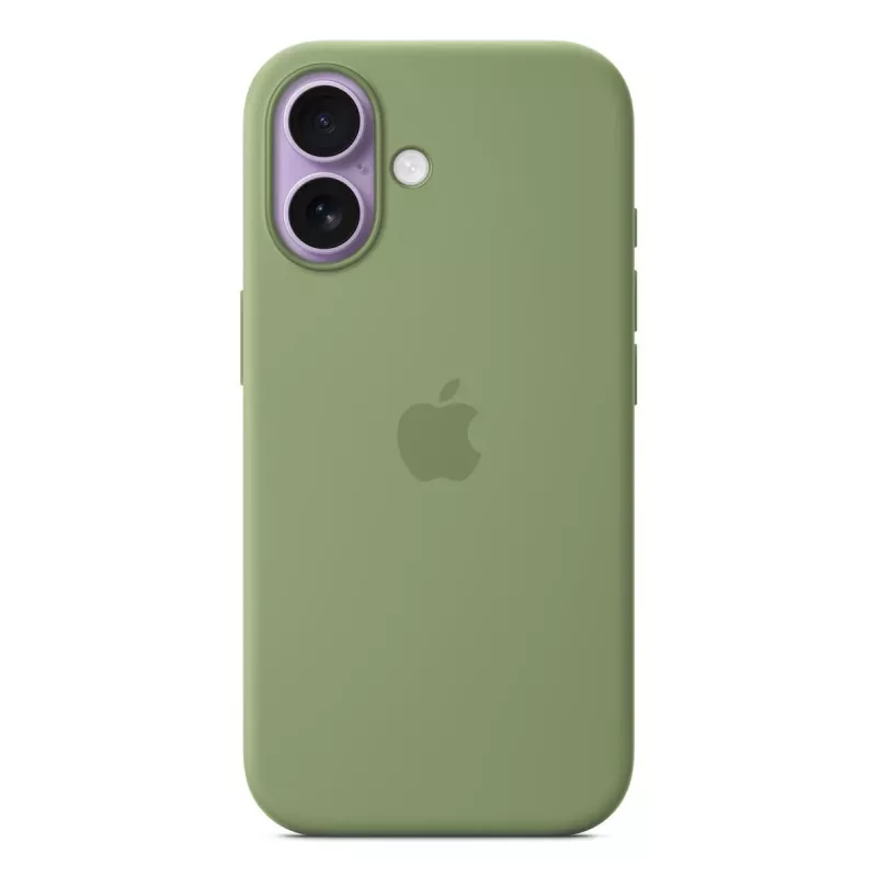 Capa de silicone Apple iPhone 17 MagSafe Light Moss verde