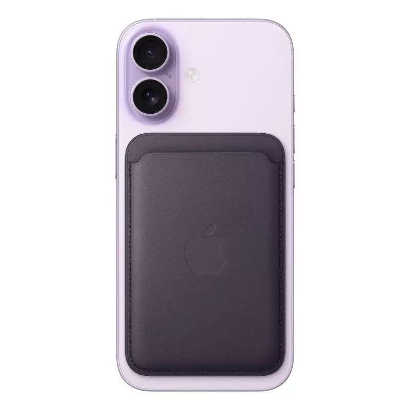 Porta-cartões Apple iPhone FineWoven Wallet com MagSafe Midnight roxo