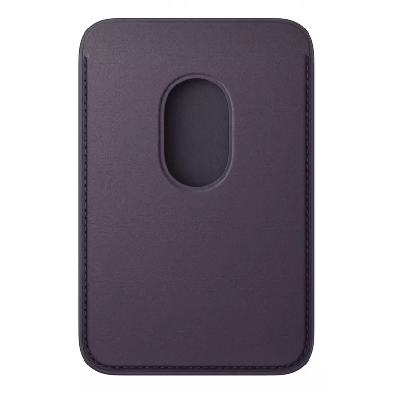 Porta-cartões Apple iPhone FineWoven Wallet com MagSafe Midnight roxo