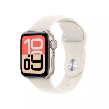 Apple Watch SE 3 GPS 40mm caixa de alumínio Starlight com bracelete desportiva Starlight M/L