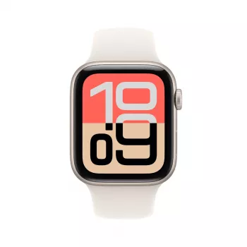 Apple Watch SE 3 GPS 44mm caixa de alumínio Starlight com bracelete desportiva Starlight M/L