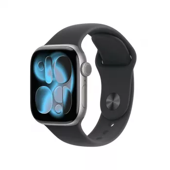 Apple Watch Series 11 GPS + Cellular 42mm caixa de alumínio Space Grey com bracelete desportiva preta – S/M