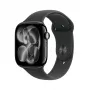 Apple Watch GPS + Cellular 46mm caixa de alumínio Jet Black com bracelete desportiva preta S/M