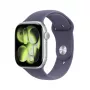 Apple Watch Series 11 GPS + Cellular 46mm caixa de alumínio prateada com bracelete desportiva Purple Fog – M/L