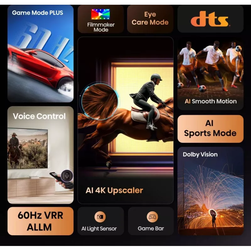 Televisor Hisense 50A6Q 127 cm (50 polegadas) 4K Ultra HD Smart TV Wi-Fi preto 200 cd/m²