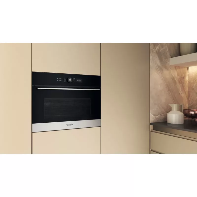 Micro-ondas combinado Whirlpool WMW57DHMX preto, aço inoxidável encastrável 40 L 900 W