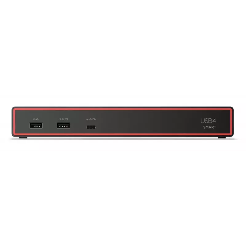 Docking station Lenovo ThinkPad USB4 Smart Dock 5500 – host USB4, 4x USB-A Gen2, HDMI, Gigabit Ethernet, fonte de alimentação 135W, Eclipse preto