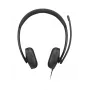 Headset VoIP Lenovo 5000 com fio de arco de cabeça escritório/call center USB Type-C preto