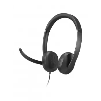 Headset VoIP Lenovo 5000 com fio de arco de cabeça escritório/call center USB Type-C preto