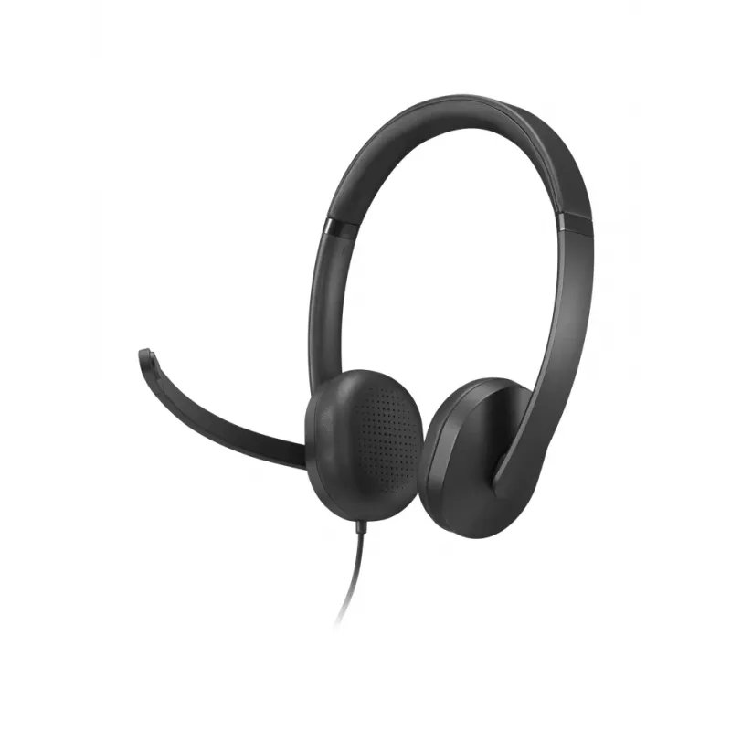 Headset VoIP Lenovo 5000 com fio de arco de cabeça escritório/call center USB Type-C preto