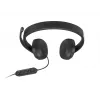 Headset VoIP Lenovo 5000 com fio de arco de cabeça escritório/call center USB Type-C preto