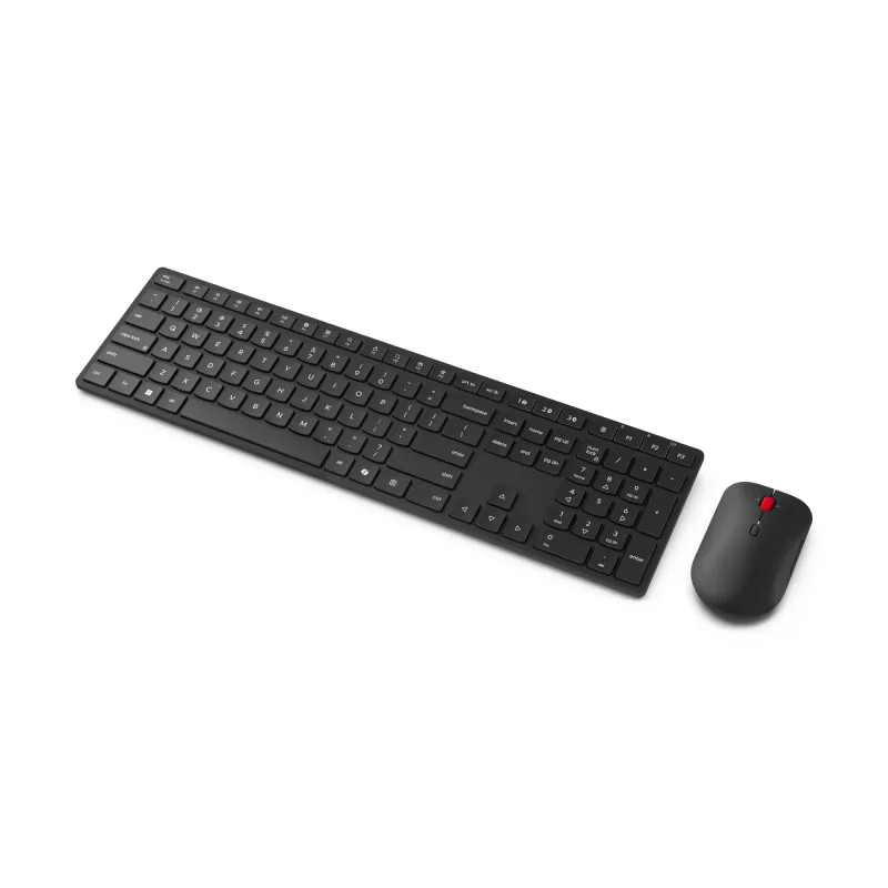 Teclado e rato Lenovo 4X31S04848 incluídos escritório RF Wireless + Bluetooth inglês dos EUA preto