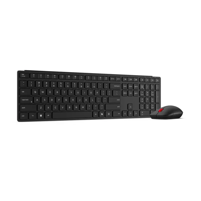 Teclado e rato Lenovo 4X31S04848 incluídos escritório RF Wireless + Bluetooth inglês dos EUA preto