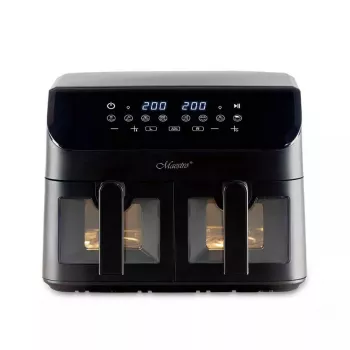 Fritadeira de ar quente Maestro MR-758, cesto duplo 2 × 4,5 l de capacidade, 1400–1800 W, ajustável 80–200 °C, 8 programas, temporizador de 30 minutos