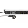 DIGITUS PDU - Filtro de frequência rackmount alumínio 2 m 16 A 3600 W 230 V AC 50/60 Hz 7x segurança 2x tomada