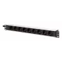 DIGITUS PDU - 1U rackmount alumínio 8x tomada Schuko 1x saída 16A 230VAC 50/60Hz ficha IEC C20