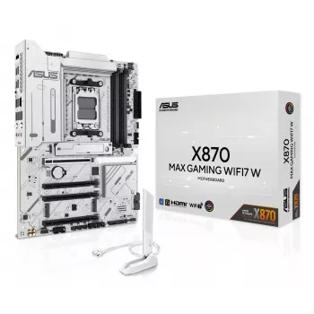Motherboard ASUS X870 MAX GAMING WIFI7 W ATX — AMD X870, socket AM5, DDR5, 4 DIMM, Wi‑Fi 7, LAN 2,5Gb