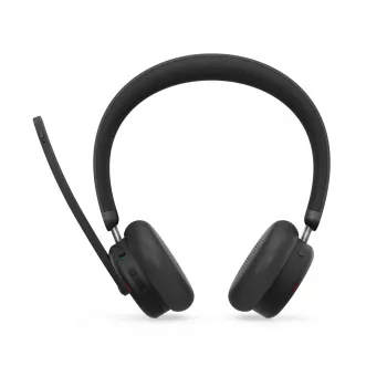 Headset com ANC Lenovo 6550 sem fios arco de cabeça escritório/callcenter USB Type-C Bluetooth preto
