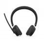 Headset com ANC Lenovo 6550 sem fios arco de cabeça escritório/callcenter USB Type-C Bluetooth preto