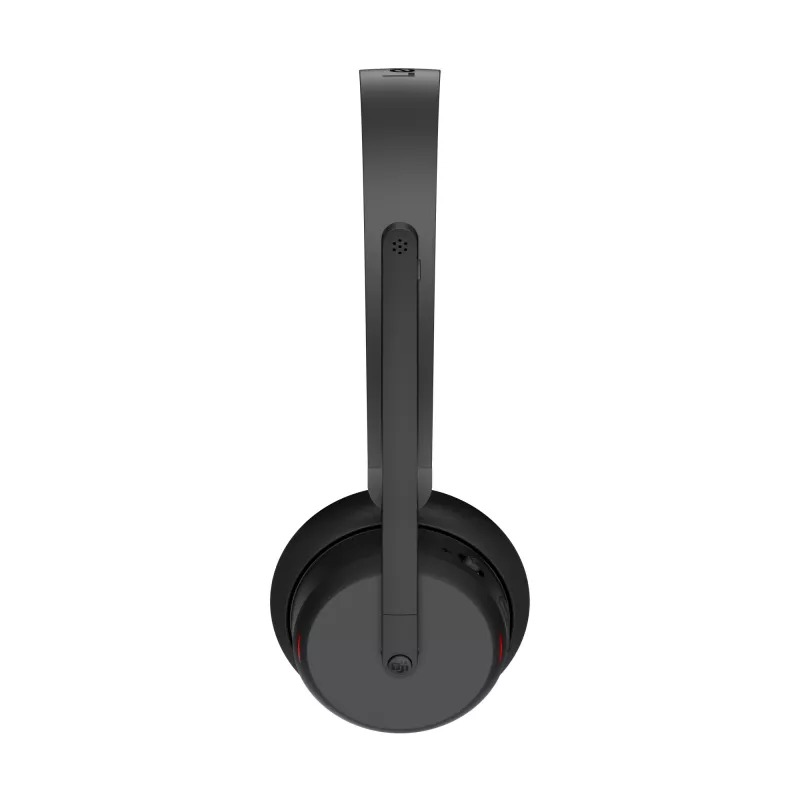 Headset com ANC Lenovo 6550 sem fios arco de cabeça escritório/callcenter USB Type-C Bluetooth preto