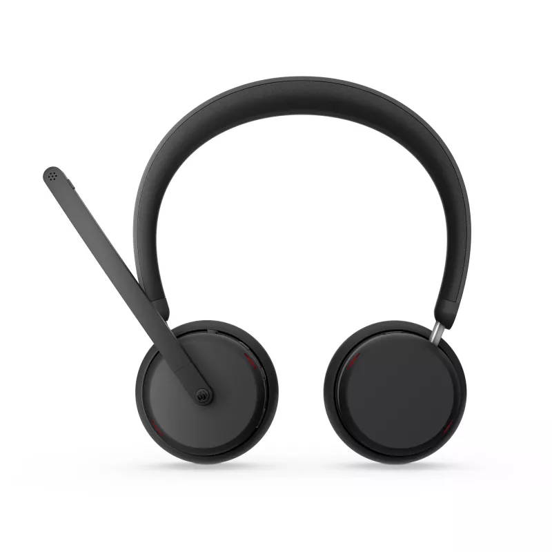 Headset com ANC Lenovo 6550 sem fios arco de cabeça escritório/callcenter USB Type-C Bluetooth preto
