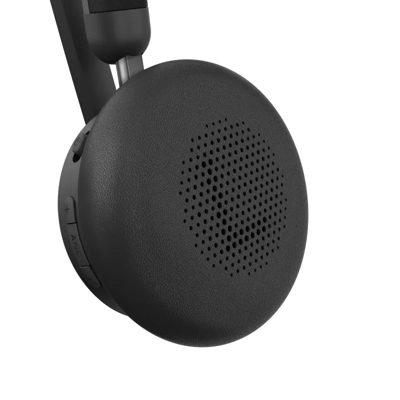 Headset com ANC Lenovo 6550 sem fios arco de cabeça escritório/callcenter USB Type-C Bluetooth preto