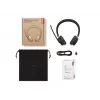 Headset com ANC Lenovo 6550 sem fios arco de cabeça escritório/callcenter USB Type-C Bluetooth preto