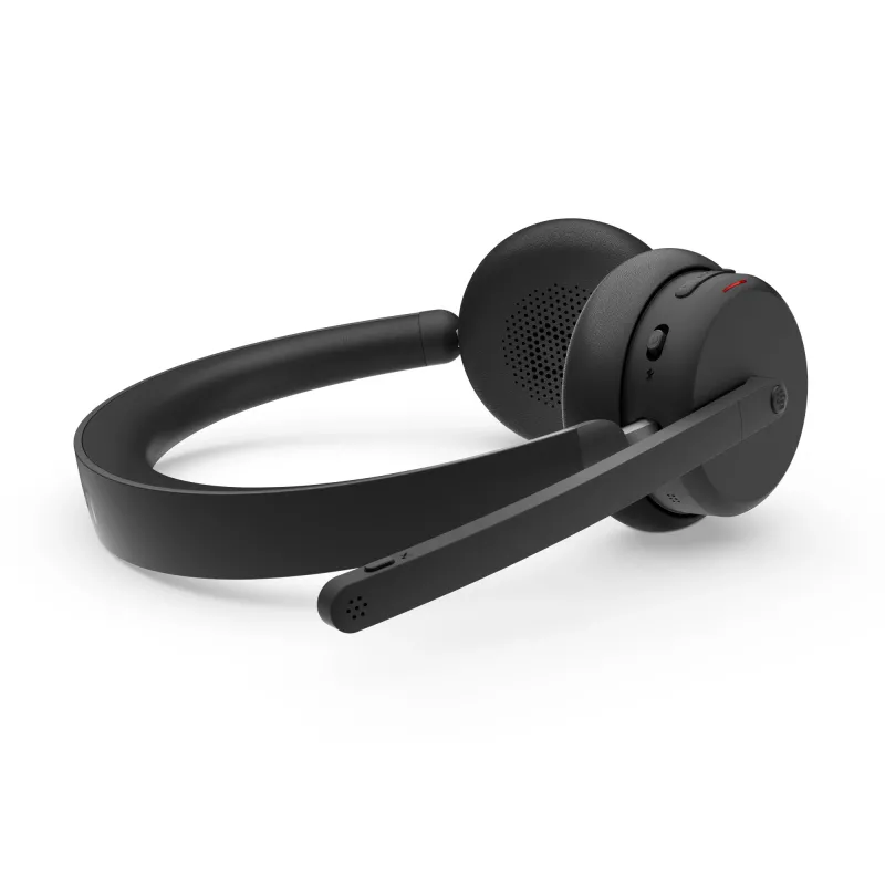 Headset Lenovo 6550 sem fios arco de cabeça escritório/callcenter USB Type-C Bluetooth preto