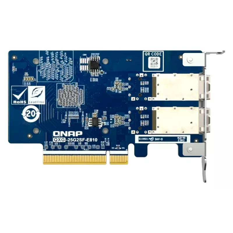 Placa de rede QNAP QXG-25G2SF-E810 interna fibra ótica 25000 Mbit/s