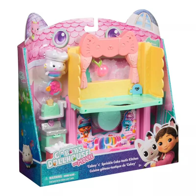 Figura de ação Gabby's Dollhouse Cakeys Sprinkle Cake-tastic cozinha multicolor
